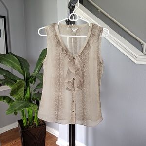 Banana Republic Neutral Snakeskin Pattern Top